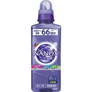 （まとめ）ライオン トップ スーパーNANOXニオイ専用 本体 大 660g 1本 【×10セット】