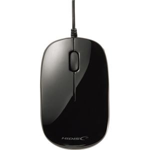 （まとめ）ハイディスク 光学式有線マウス ブラック HDM-2106BK 1個 【×10セット】