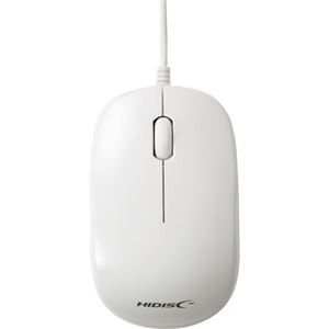 （まとめ）ハイディスク 光学式有線マウス ホワイト HDM-2106WH 1個 【×10セット】