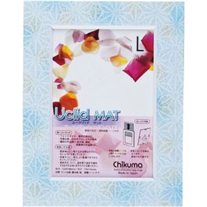 （まとめ）Chikuma（チクマ） 友禅Uclidマット L判 麻夢青 12675-1 1枚 【×30セット】