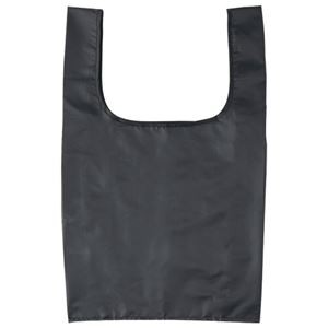 （まとめ）ジーナス ECO コンパクトマイバッグ M ブラック 1枚 【×30セット】
