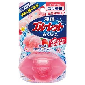 （まとめ）小林製薬 液体ブルーレットおくだけ ピーチの香り つけ替用 70ml 1個 【×30セット】