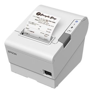 エプソン サーマルレシートプリンター/80mm・58mm兼用/USB・有線LAN・シリアル/ホワイト TM886S001W
