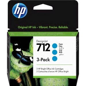 HP712インクカートリッジ シアン 29ml 1個 【×3個セット】 3ED77A