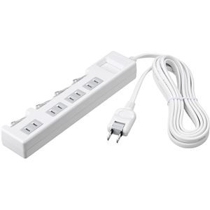 バッファロー（サプライ） 2ピン式電源タップ 個別スイッチ/ほこり防止シャッター付/4個口/3.0m ホワイト BTCSHWJT2430WH