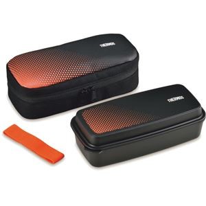 サーモス フレッシュランチボックス 600ml ブラックオレンジ DJO-600-BKOR