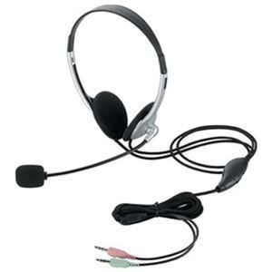 （まとめ）エレコム ヘッドセット両耳オーバーヘッド HS-HP22SV【×3セット】