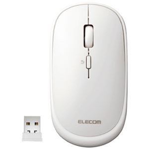（まとめ）エレコム 薄型無線マウス ホワイト M-TM10DBWH【×5セット】