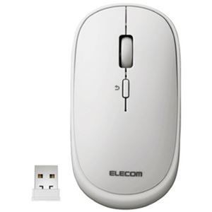 （まとめ）エレコム 薄型無線マウス グレー M-TM10DBGY【×5セット】