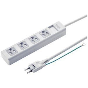 （まとめ）サンワサプライ シャッタータップ 4個口 2.5m TAP-SH3425MG【×5セット】