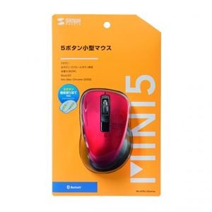 サンワサプライ 静音BT 5.0 ブルーLEDマウス 5ボタン レッド