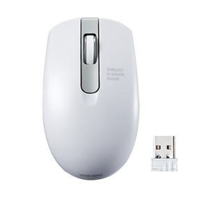 （まとめ） サンワサプライ ワイヤレス IR LEDマウス ホワイト 【×3セット】