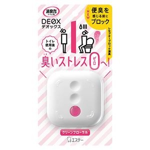（まとめ） エステー 消臭力DEOX トイレ用 本体 クリーンフローラル 置き型タイプ 【×10セット】