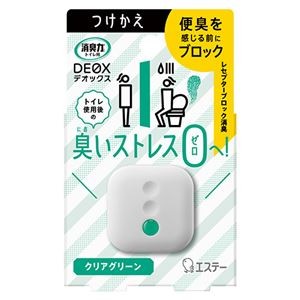 （まとめ） エステー 消臭力DEOX トイレ用 つけ替え用 クリアグリーン 置き型タイプ 【×10セット】