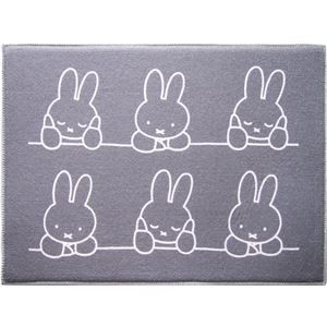 （まとめ） Dick Bruna 吸水水切りマット 約30×40cm ほおづえミッフィー 【×5セット】