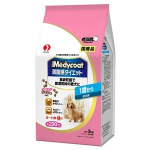 （まとめ）メディコート 満腹感ダイエット 1歳から成犬用 3kg（500g×6） （ペット用品・犬用フード）【×4セット】