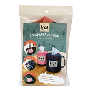 （まとめ）ロールペーパーホルダー コーラルピンク （ペット用品）【×5セット】