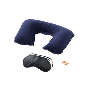 (まとめ）YAZAWA トラベル3点セットネイビーTVR58NV【×2セット】