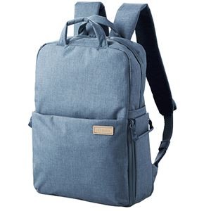 エレコム カメラバッグ リュック オフトコ off toco 2way 撥水加工 ワンタッチ開閉 14インチPC収納 ペットボトルバンド ネイビー DGB-S043NV