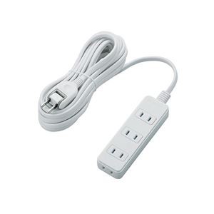 【5個セット】 エレコム シャッタータップ/4個口/5m/ホワイト T-ST02N-2450WHX5