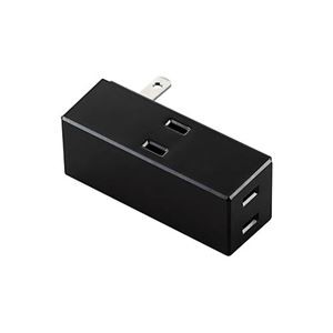 【5個セット】 エレコム サイドタップ/3個口/ブラック T-TR04-2300BKX5