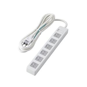 【5個セット】 エレコム 3pinタップ/ホコリシャッター付/6個口/2.5m/ホワイト T-T1C-3625WHX5