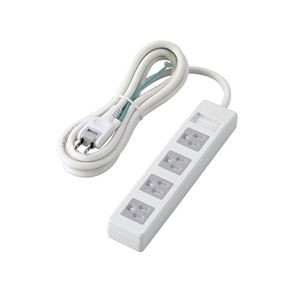 【5個セット】 エレコム 3pinタップ/マグネット付/ホコリシャッター付/4個口/2.5m/ホワイト T-T1D-3425WHX5