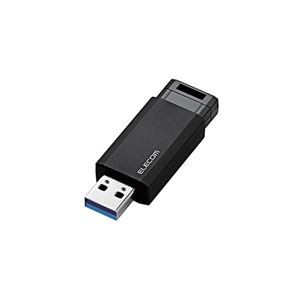 【5個セット】 エレコム USBメモリー/USB3.1（Gen1）対応/ノック式/オートリターン機能付/128GB/ブラック MF-PKU3128GBKX5