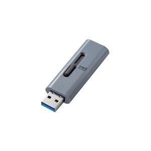 【5個セット】 エレコム USBメモリー/USB3.2（Gen1）対応/スライド式/32GB/グレー MF-SLU3032GGYX5
