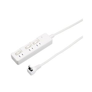 【5個セット】 YAZAWA 3個口 節電タップ 0.3m ホワイト H8S3303WHX5