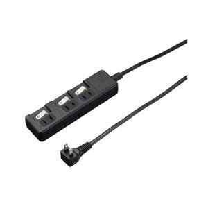 【5個セット】 YAZAWA 雷ガード付 3個口 節電タップ 0.3m ブラック H8KS3303BKX5