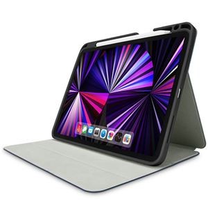 エレコム iPad Pro 11インチ ケース カバー 手帳 フラップ Apple Pencilホルダー スタンド フリーアングル ネイビー TB-A21PMSANV