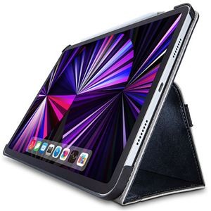 エレコム iPad Pro 11インチ ケース カバー 手帳 フラップ レザー 軽量 2アングル ハンドホールドベルト ブラック TB-A21PMPLF2BK