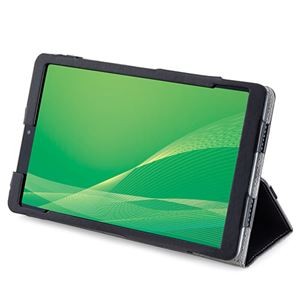 エレコム LAVIE Tab E TE508/KAS ケース カバー 手帳 フラップ レザー 軽量 ハンドホールドベルト付 ブラック TB-N202PLFBK