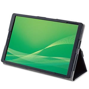 エレコム LAVIE Tab E TE510/KAS ケース カバー 手帳 フラップ レザー 軽量 ハンドホールドベルト付 ブラック TB-N204PLFBK