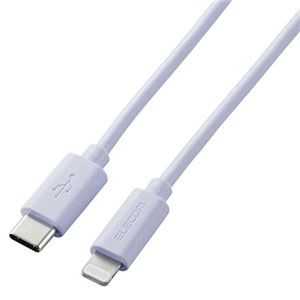 エレコム ライトニングケーブル Type-C-Lightning 1m パープル U2C-APCL10PU