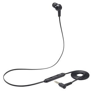 エレコム イヤホン インナーイヤー 3.5φ4極 片耳 カナル ミュートスイッチ付き モノラル 変換ケーブル付 インラインコントローラー PS4/5 NINTENDO SWITCH HS-EP18TBK