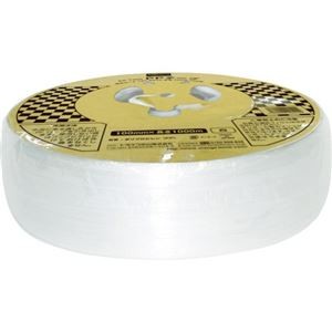 (まとめ) TRUSCO PPテープ 幅100mm×長さ1000m 白 メンコ付 TPPD-100W 1巻 【×3セット】