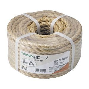 TRUSCO 麻ロープ 9mm×20m R-920A 1巻