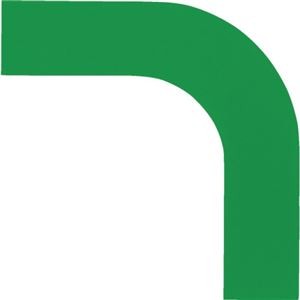(まとめ) 日本緑十字社 コーナー用ガードテープ(25mm幅用) 緑 屋内用 150012 1パック(10枚) 【×3セット】