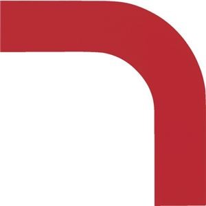 (まとめ) 日本緑十字社 コーナー用ガードテープ(25mm幅用) 赤 屋内用 150014 1パック(10枚) 【×3セット】