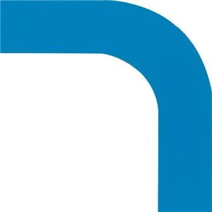 (まとめ) 日本緑十字社 コーナー用ガードテープ(25mm幅用) 青 屋内用 150016 1パック(10枚) 【×3セット】