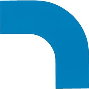 日本緑十字社 コーナー用ガードテープ(75mm幅用) 青 屋内用 150036 1パック(10枚)