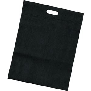 (まとめ) TRUSCO 不織布小判抜き手提げバッグ M ブラック THKB-M-BK 1パック(10枚) 【×3セット】