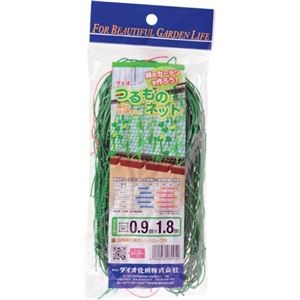 (まとめ) ダイオ化成 つるもの園芸ネット 緑10cm角目 幅0.9m×長さ1.8m 260954 1枚 【×10セット】