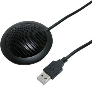 ミヨシ USB平型無指向性マイク ブラック UMF-03/BK 1台