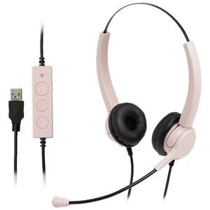 ソニック ユートリムエル快適ヘッドセット 両耳 USBタイプ ピンク UL-1579-P 1個