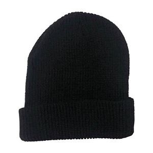 (まとめ) TRUSCO ニット帽 ブラック TATB-BK 1個 【×5セット】