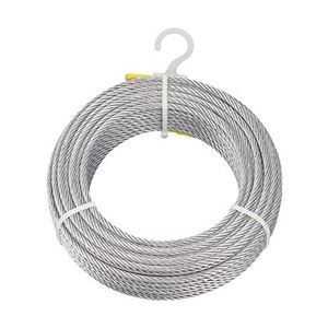 TRUSCO メッキ付ワイヤロープ Φ6mm×50m CWM-6S50 1本