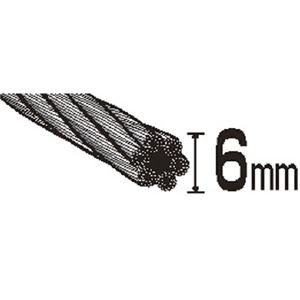 (まとめ) TRUSCO Wスリング Aタイプ 6mm×3.0m GR-6S3 1本 【×3セット】